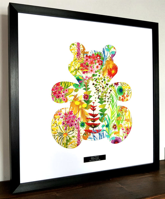 Liberty Teddy Bear Framed Wall Art  FREE UK Delivery