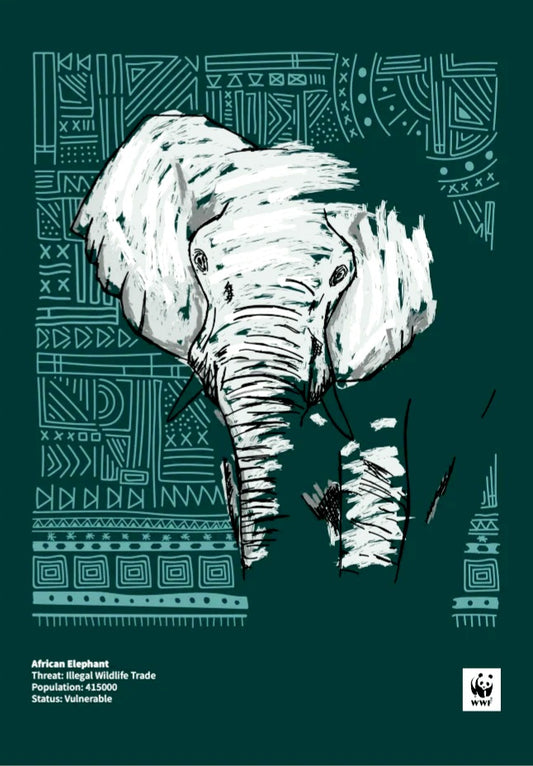 WWF Framed Elephant Wall Art FREE UK Delivery