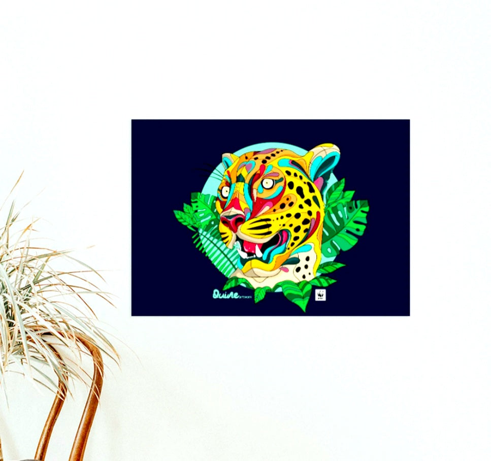 WWF Framed Jaguar Wall Art FREE UK Delivery