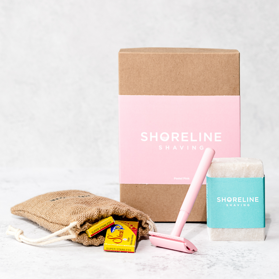 Shoreline Shaving Eco Friendly Gift or Travel Set & FREE Blades      FREE UK  Delivery