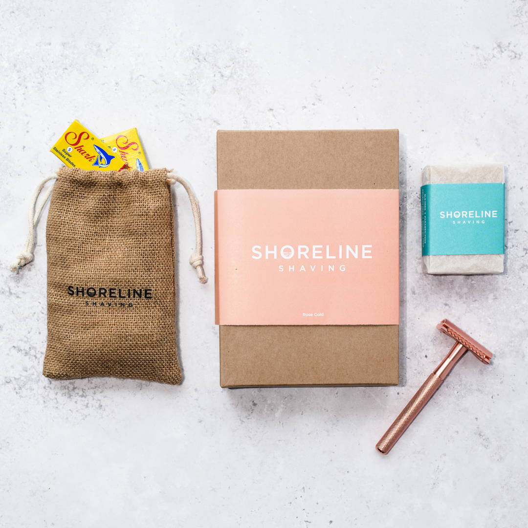 Shoreline Shaving Eco Friendly Gift or Travel Set & FREE Blades      FREE UK  Delivery