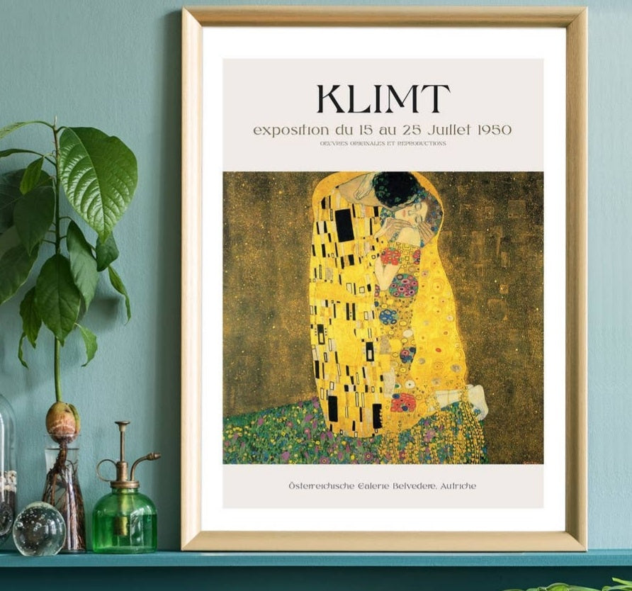 Framed Wall Art Gustav Klimt The Kiss FREE UK Delivery