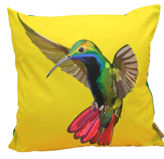 Tracey Cooper Velvet Hummingbird Cushion    FREE UK Delivery