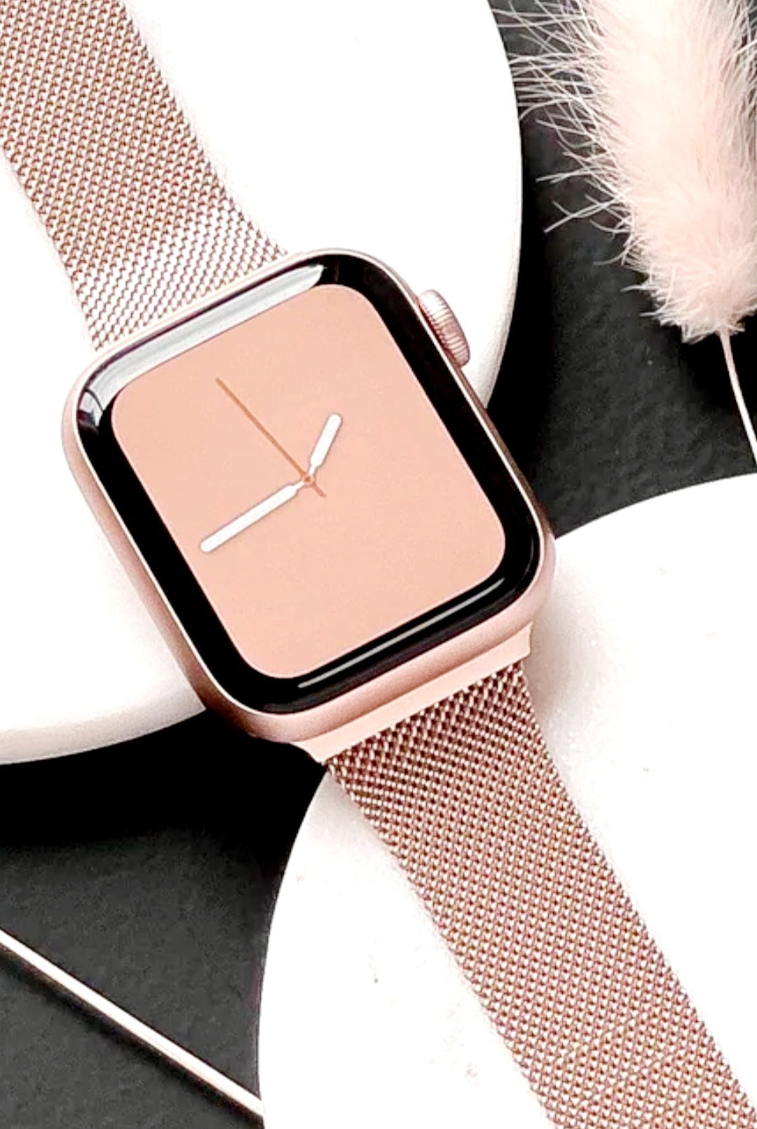 Coconut Lane-Luxury Apple Milanese Rose Gold Watch Strap FREE UK Delivery