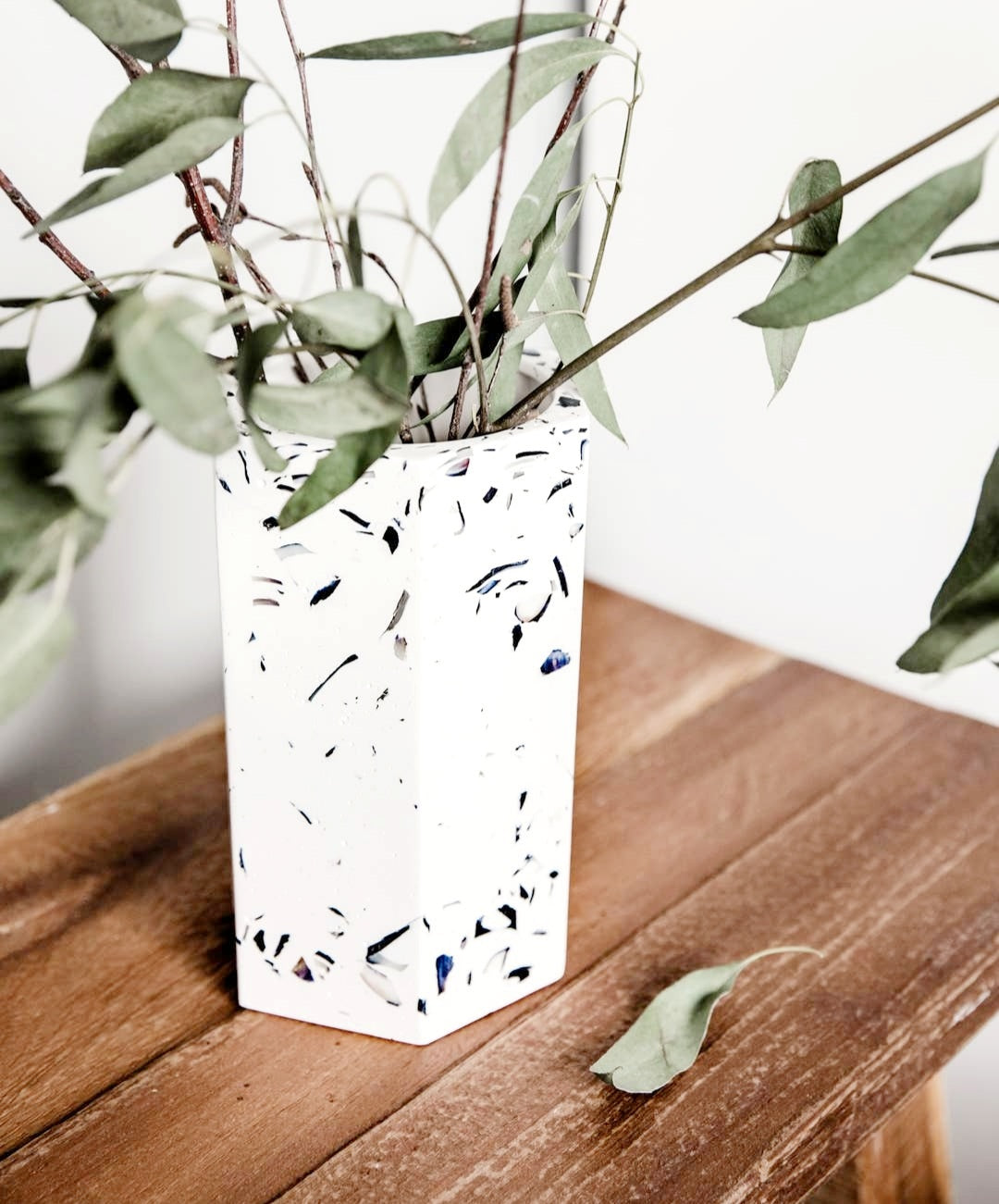 Badger & Birch Terrazzo Recycled Shell Vase     FREE UK Delivery