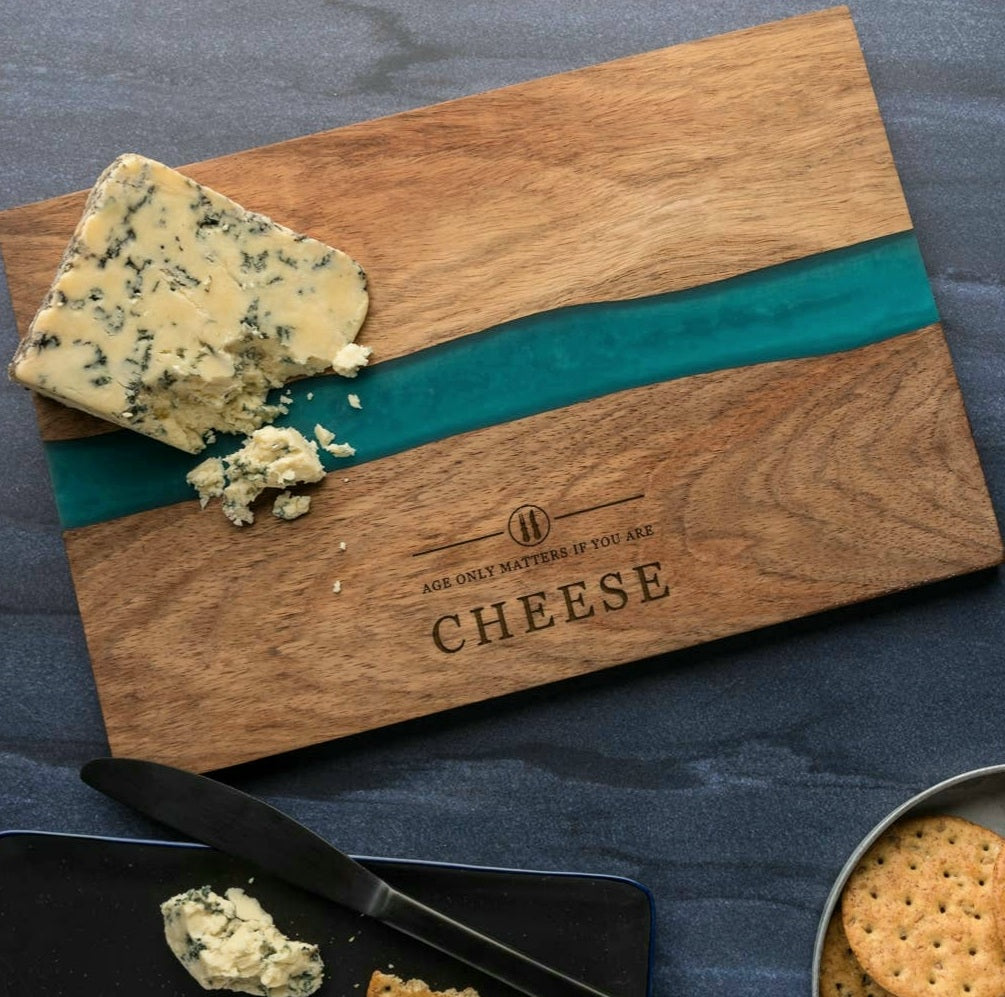 Wood & Resin River Cheese Board FREE UK Delivery