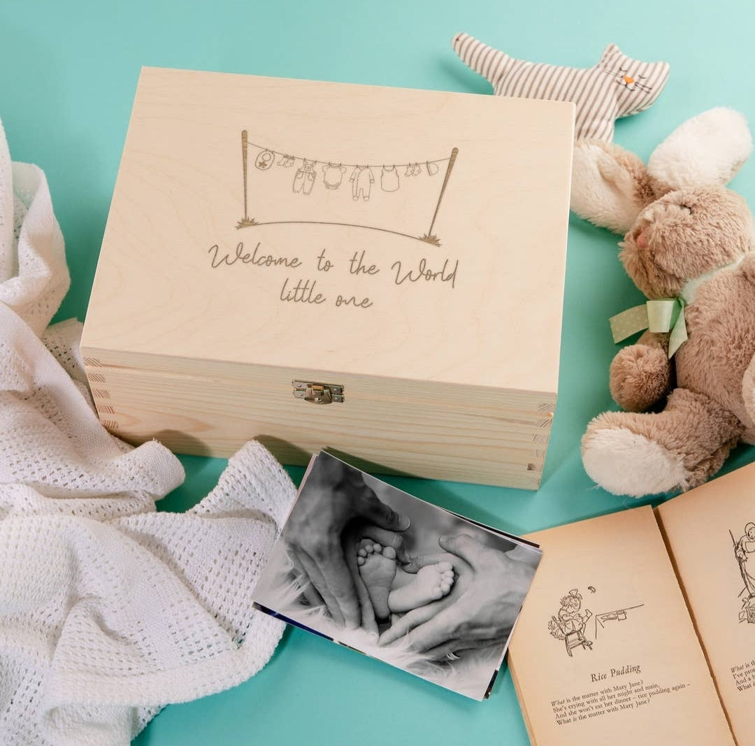 New Baby Keepsake Gift Box Various Inscriptions      FREE UK Delivery