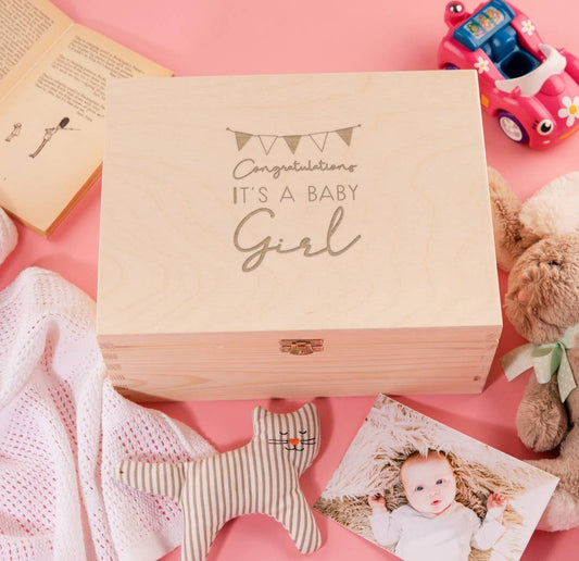 New Baby Keepsake Gift Box Various Inscriptions      FREE UK Delivery