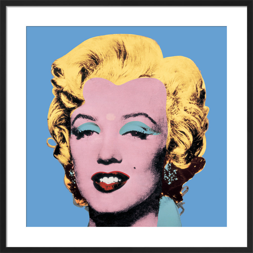 Andy Warhol Framed Licensed Wall Art Marilyn Monroe Blue 1964 FREE UK Delivery