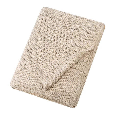 Speckled Texture Knitted Throw 130 x 170cm     FREE UK Delivery.