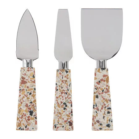 Terrazzo Set of 3 Cheese Knives      FREE UK Delivery