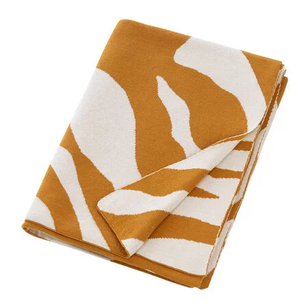 Tiger Print Knitted Throw 130 x 170cm     FREE UK Delivery.
